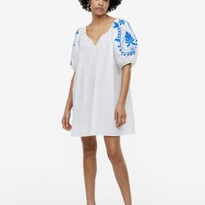 H&M embroidered poplin dress! Brand new.